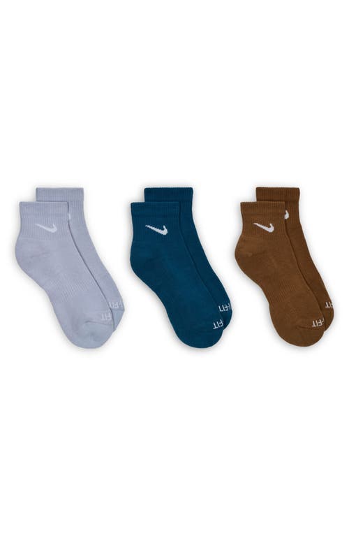 Nike Dri-fit Everyday Plus 3-pack Cushioned Training Ankle Socks In Multi