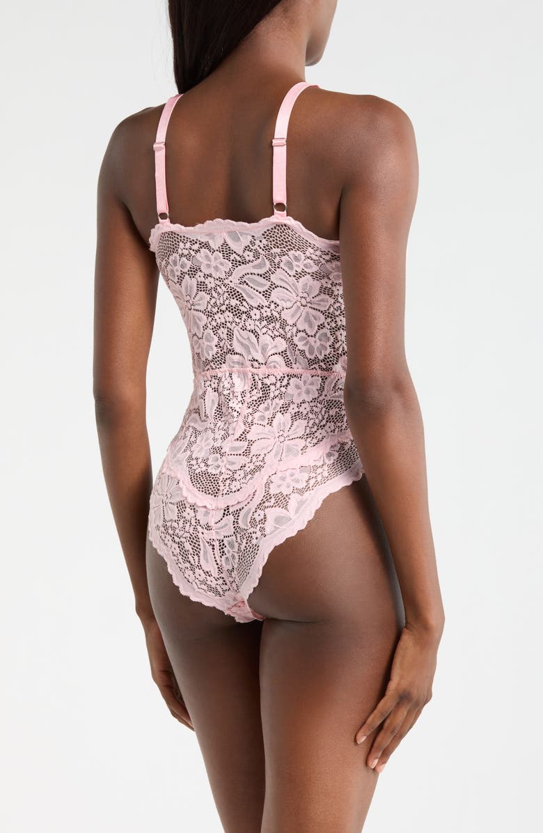 KILO BRAVA Floral Lace Teddy, Alternate, color, Petal Pink