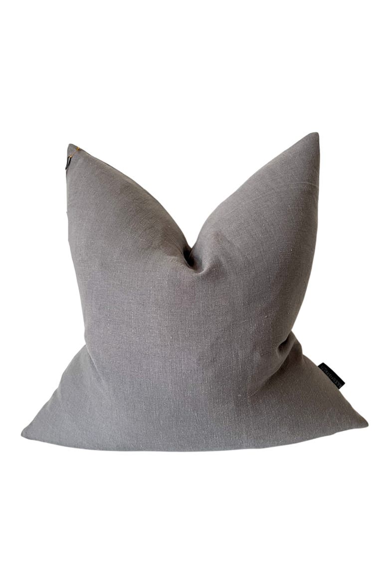 Linen Pillow Cover, Main, color, GREY TONES