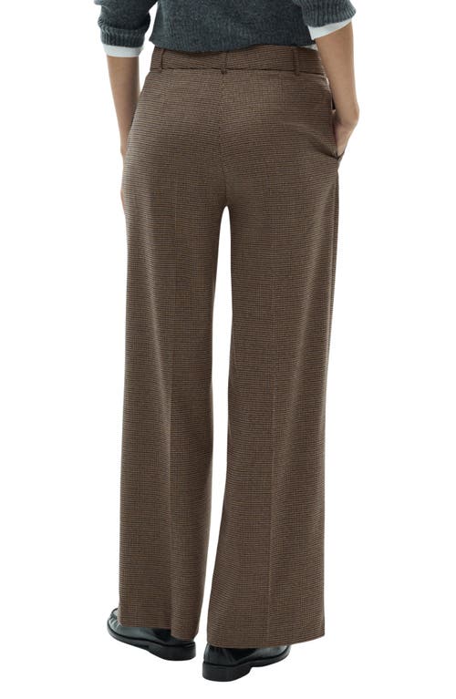 Mango Carlosw Straight Leg Pants In Brown