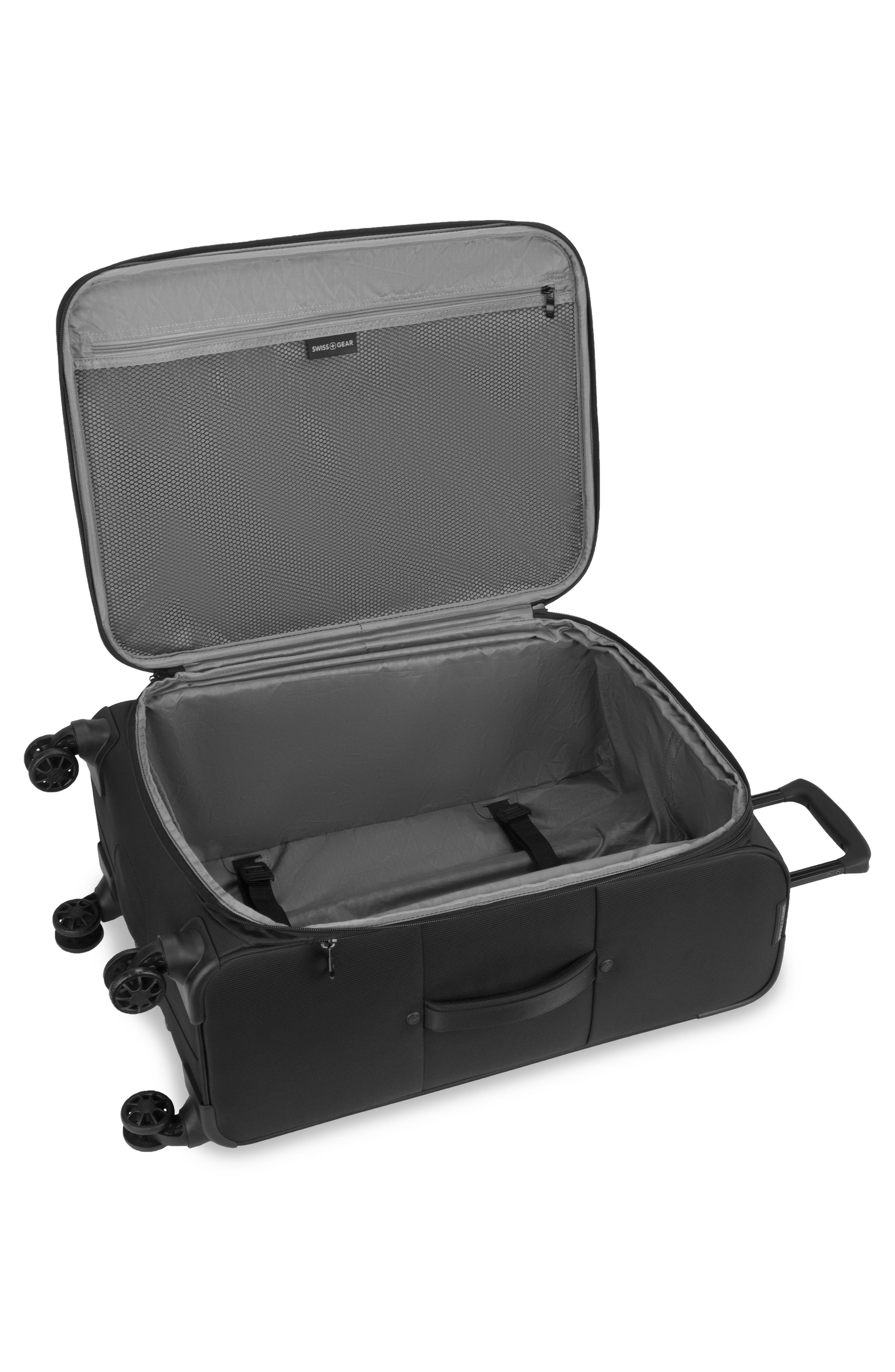 SWISSGEAR 24-Inch Softside Spinner Luggage, Alternate, color, Black