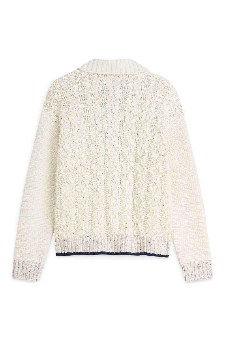 Loose Fit Multi-Yarn Cardigan, Alternate, color, EGGNOG