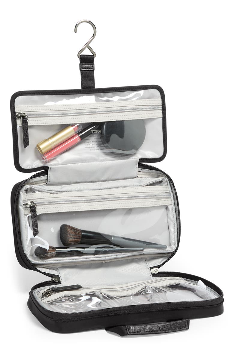 TUMI Small Madeline Nylon Cosmetics Bag, Alternate, color, Black/ Gunmetal