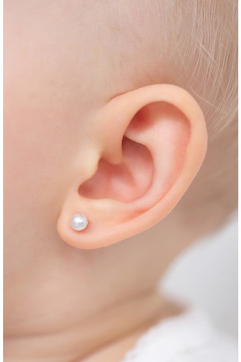 Classic Simulated Pearl Earrings, Alternate, color, White