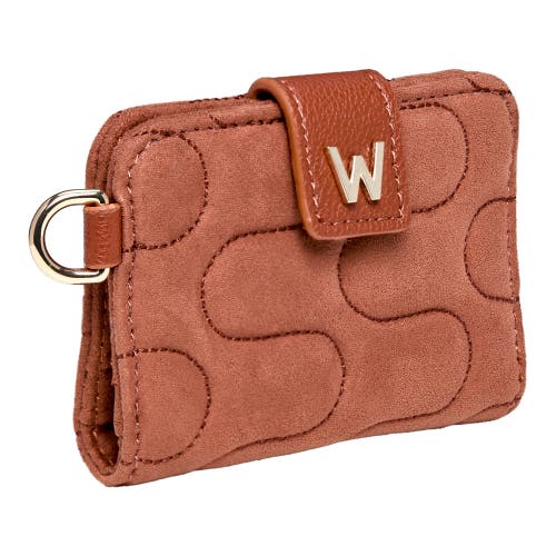 Wolf Mimi Swirl Card Case In Nutshell Brown