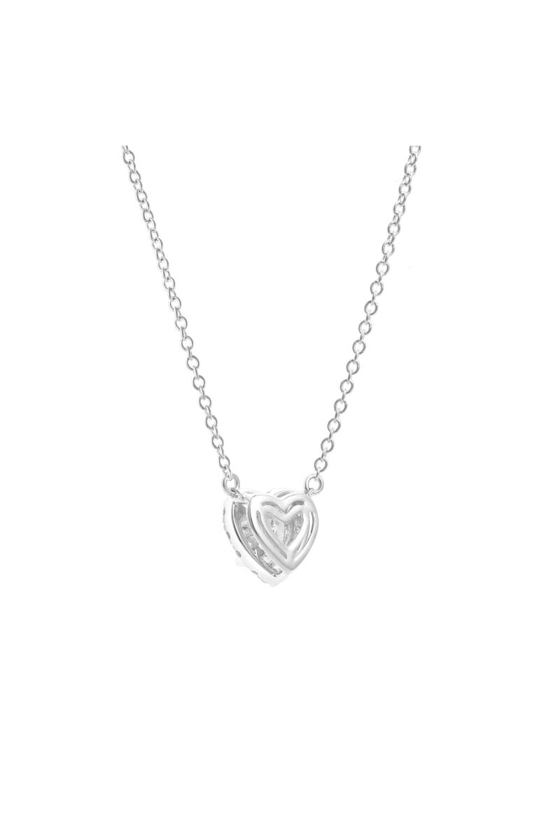 LuvMyJewelry Delara 14K Gold Lab Grown Diamond Heart Necklace - 0.55 ct, Alternate, color, 14K White Gold