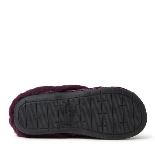 Dearfoams Claire Cable Knit Chenille Clog Slipper In Purple