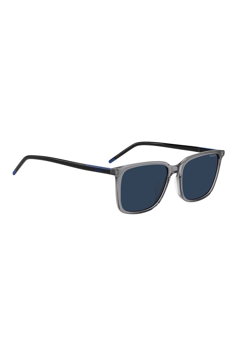 HG 1423/G/S 56mm Gradient Rectangular Sunglasses, Alternate, color, GREY/ BLUE