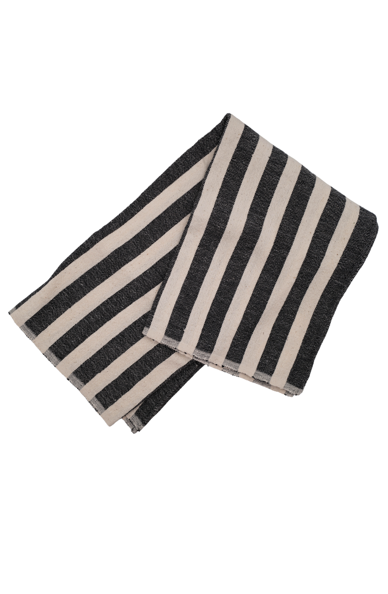 KD Weave Stripe Towel, Main, color, Black