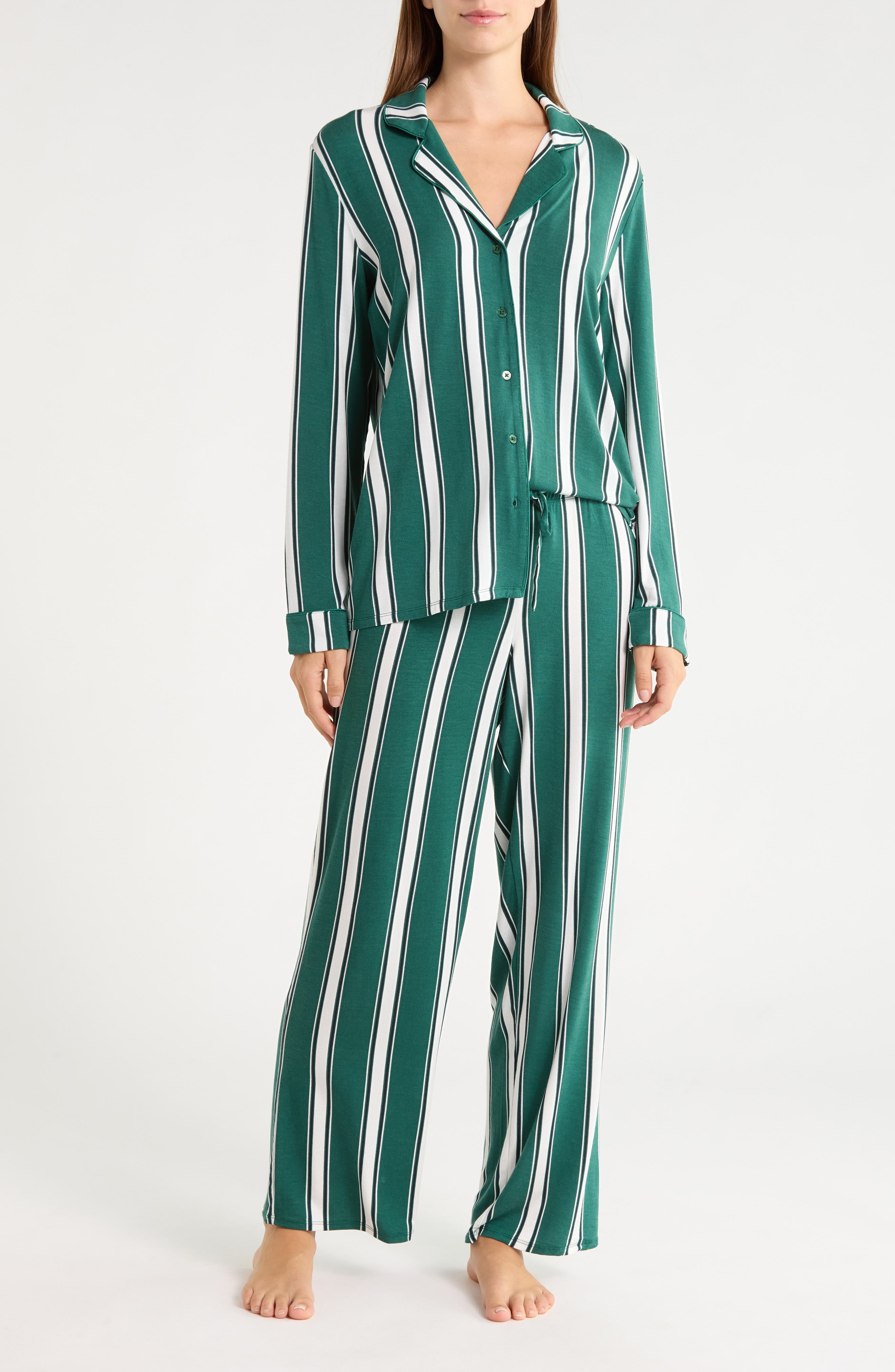 GREEN E- IVORY FESTA STRIPE