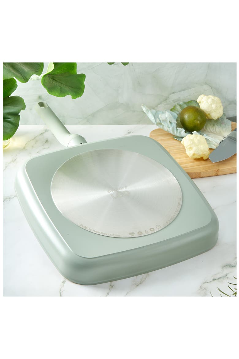 Leo Balance 11-Inch Square Grill Pan, Alternate, color, SAGE