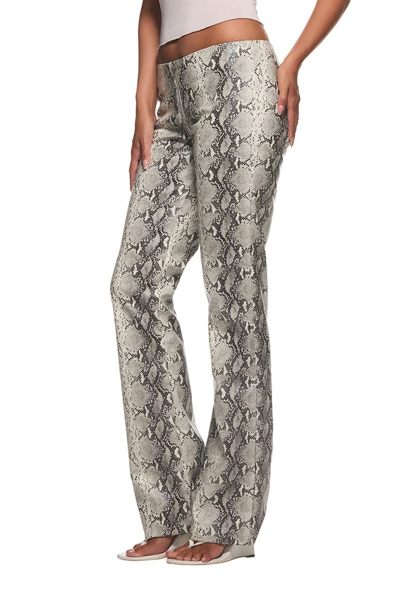 Hendrix 2.0 Snakeskin Print Faux Leather Pants, Alternate, color, NEUTRAL SNAKE