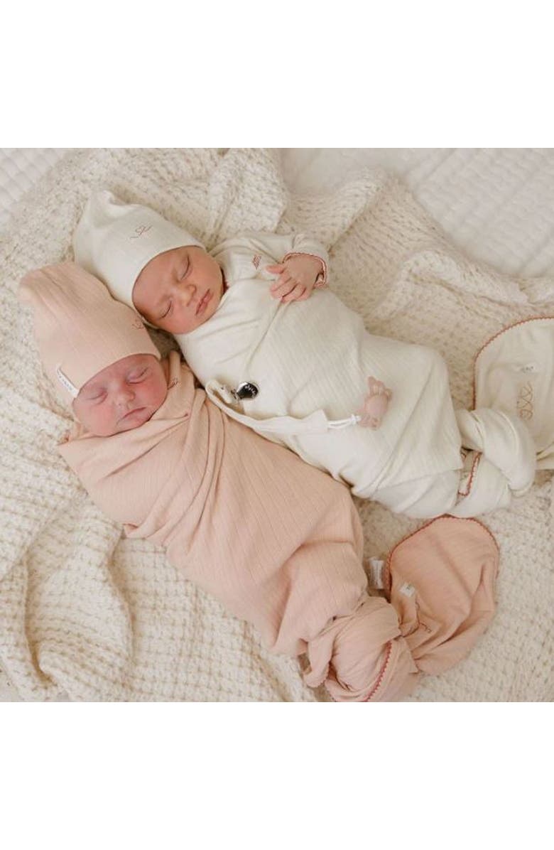 Ely's & Co. Cotton Little One Collection - Kimono Footie, Alternate, color, Tan