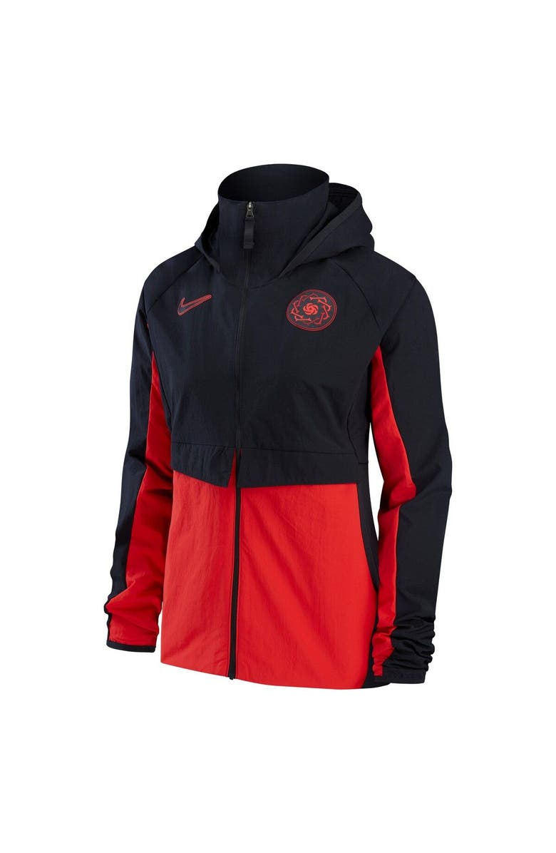 Nike Women's Nike Black Portland Thorns FC All-Weather Raglan Performance Full-Zip Hoodie, Alternate, color,