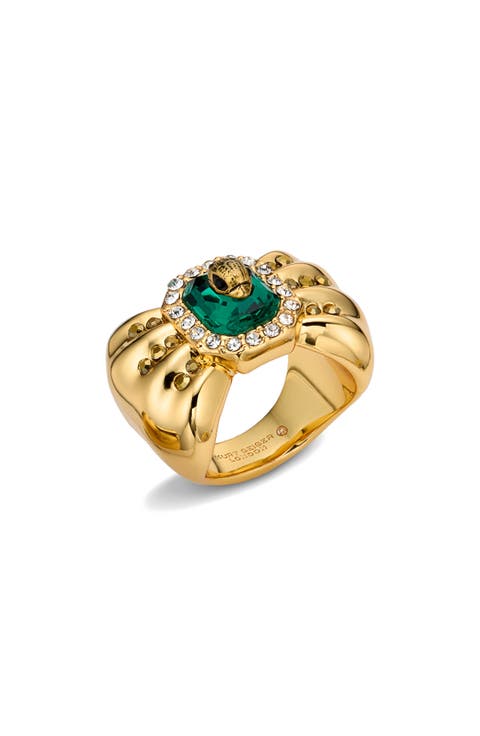 Bow Crystal Cocktail Ring