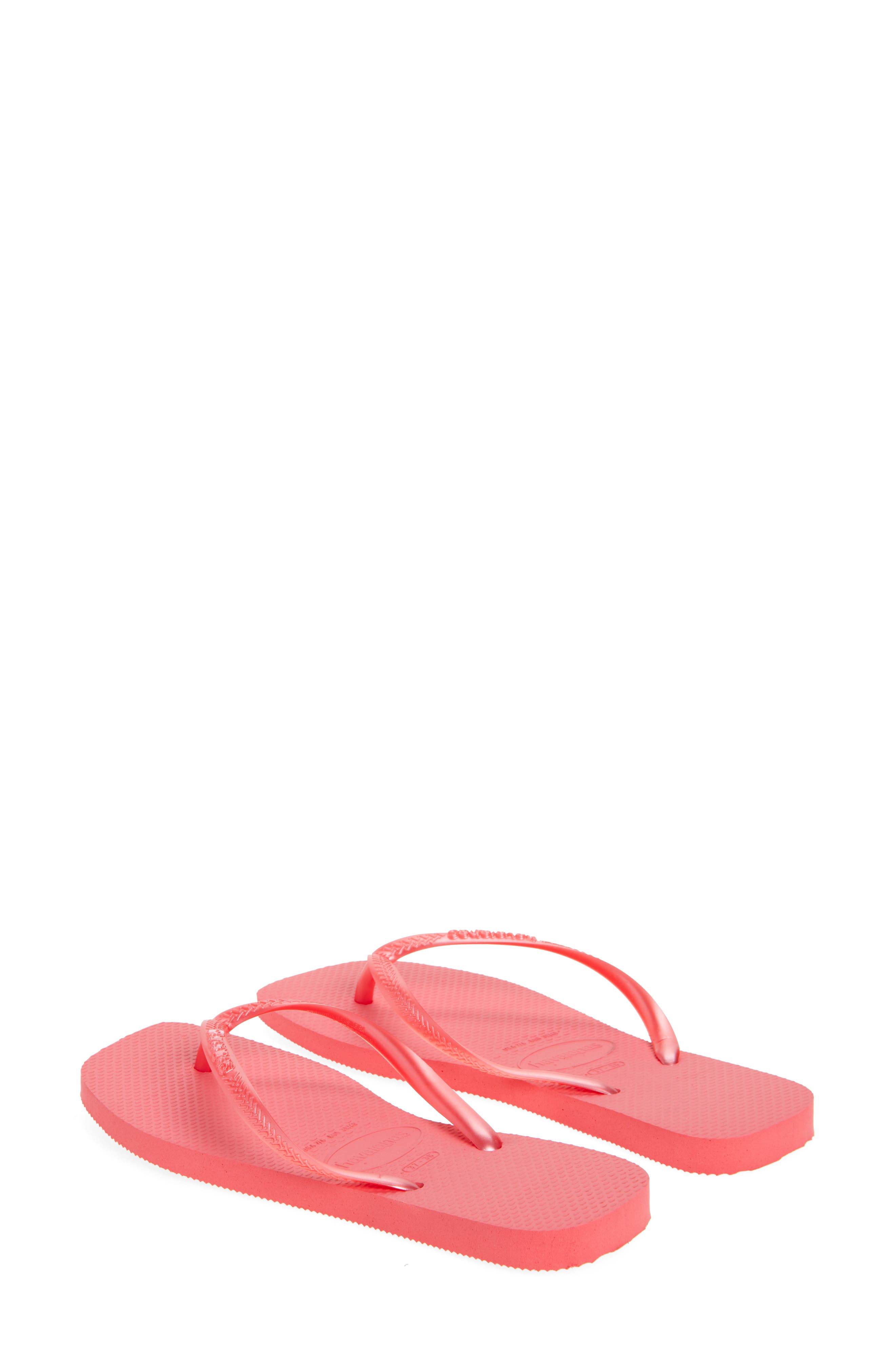 Havaianas Slim Square Flip Flop, Alternate, color, Tropical Coral