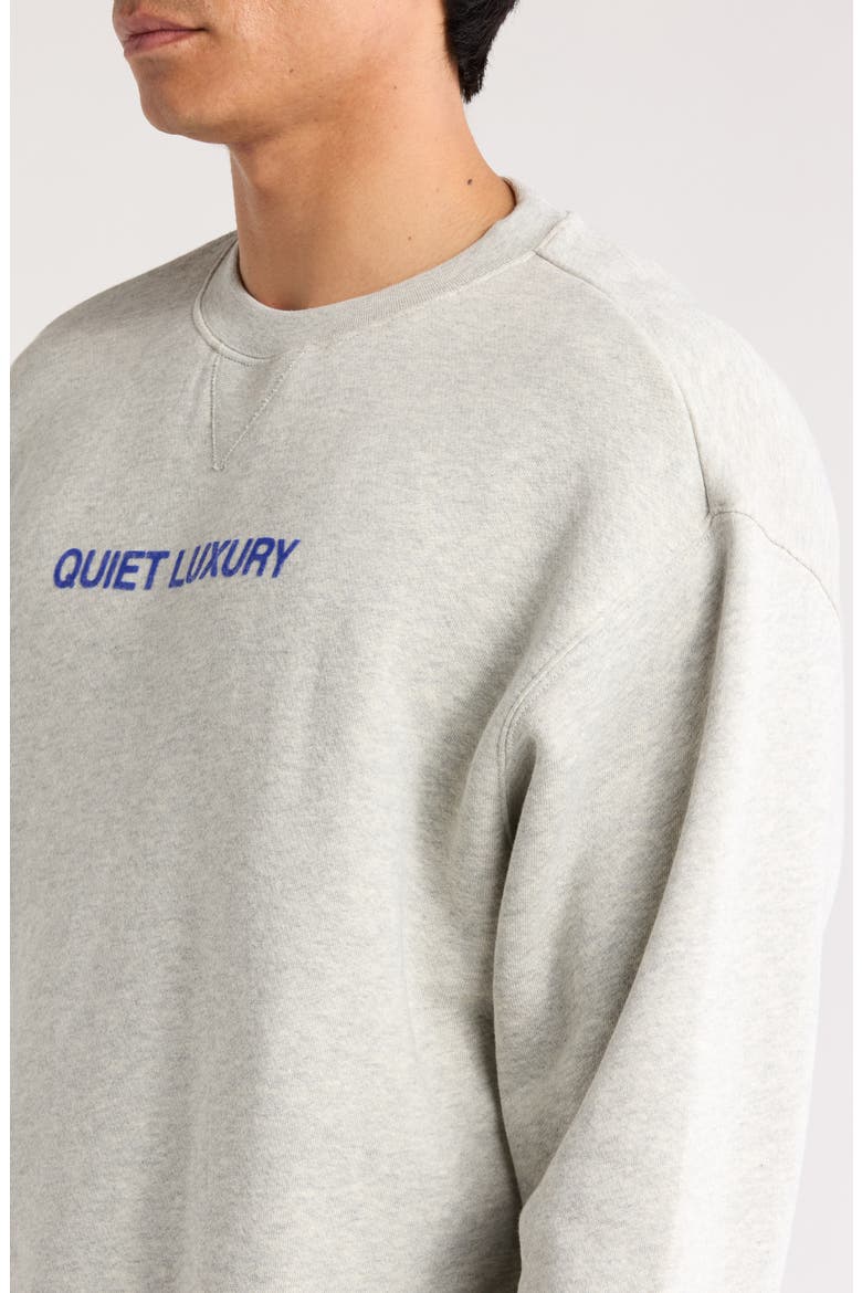 Quiet Luxury Crewneck Sweatshirt, Alternate, color, ASH