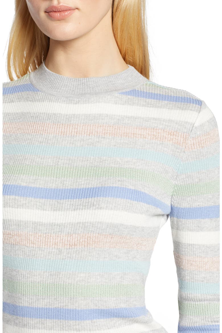 x Atlantic-Pacific Shimmer Stripe Sweater, Alternate, color, GREY MULTI STRIPE