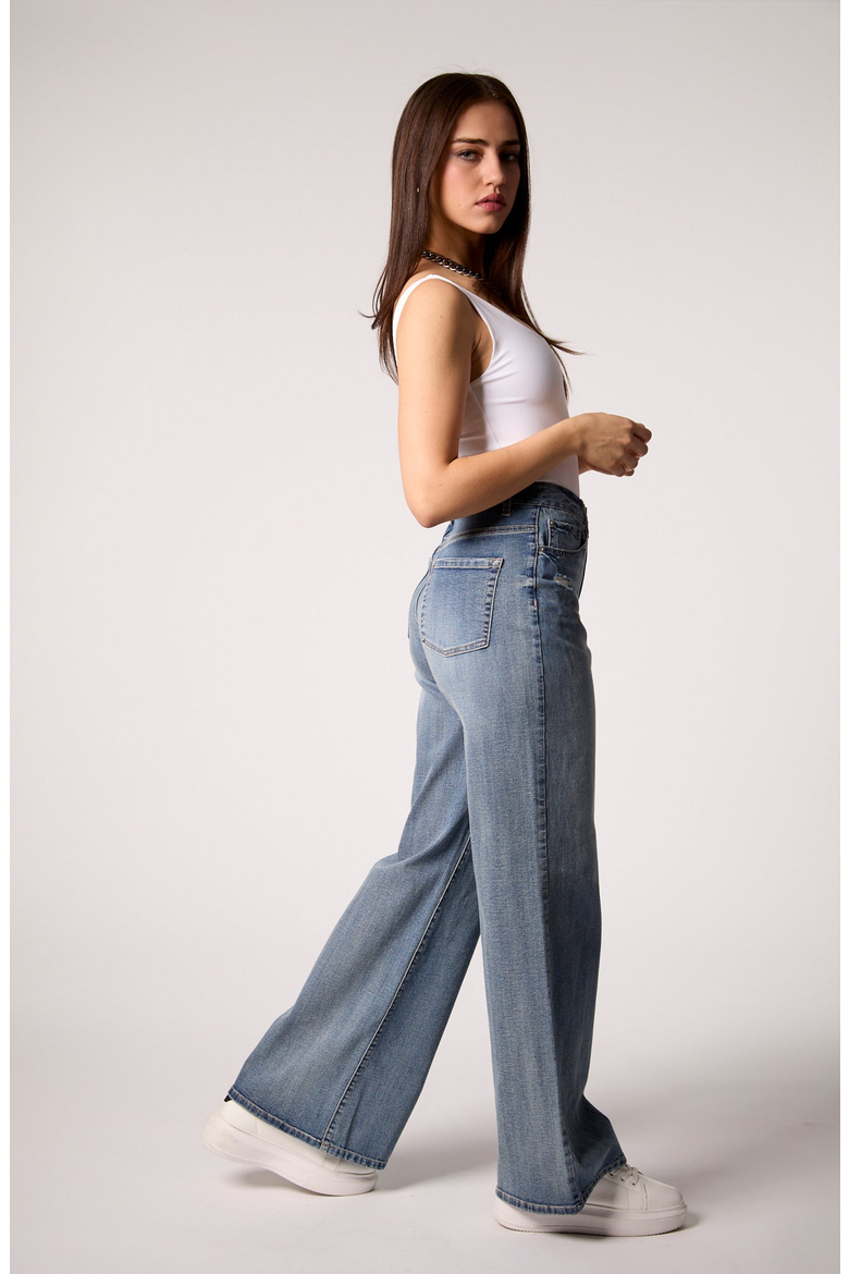 Waverly Mid Rise Wide Leg Jean, Alternate, color, Dallas