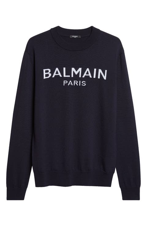 Paris Logo Jacquard Merino Wool Sweater