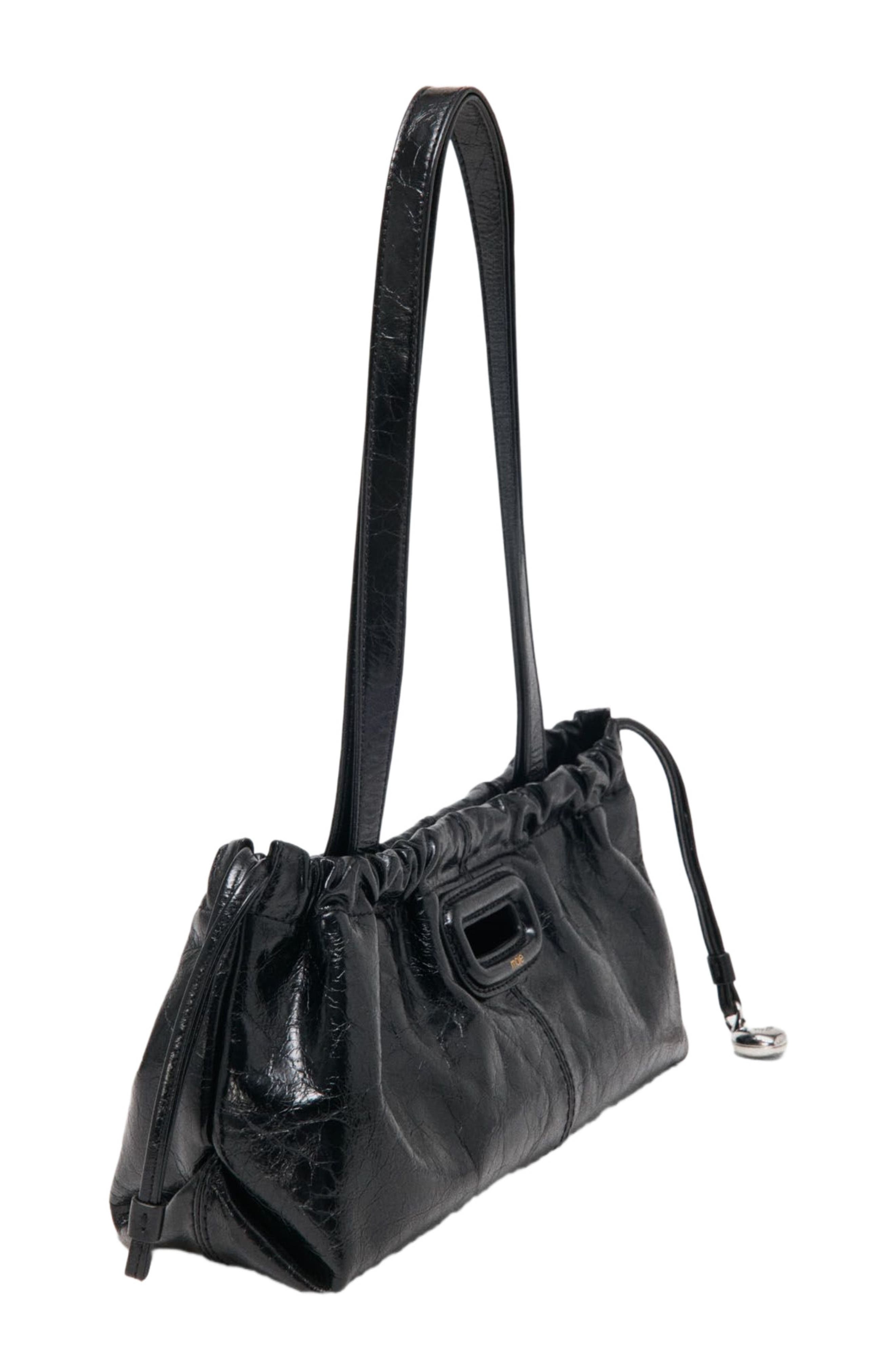 Crackled leather Milpli Gazette, Alternate, color, Black