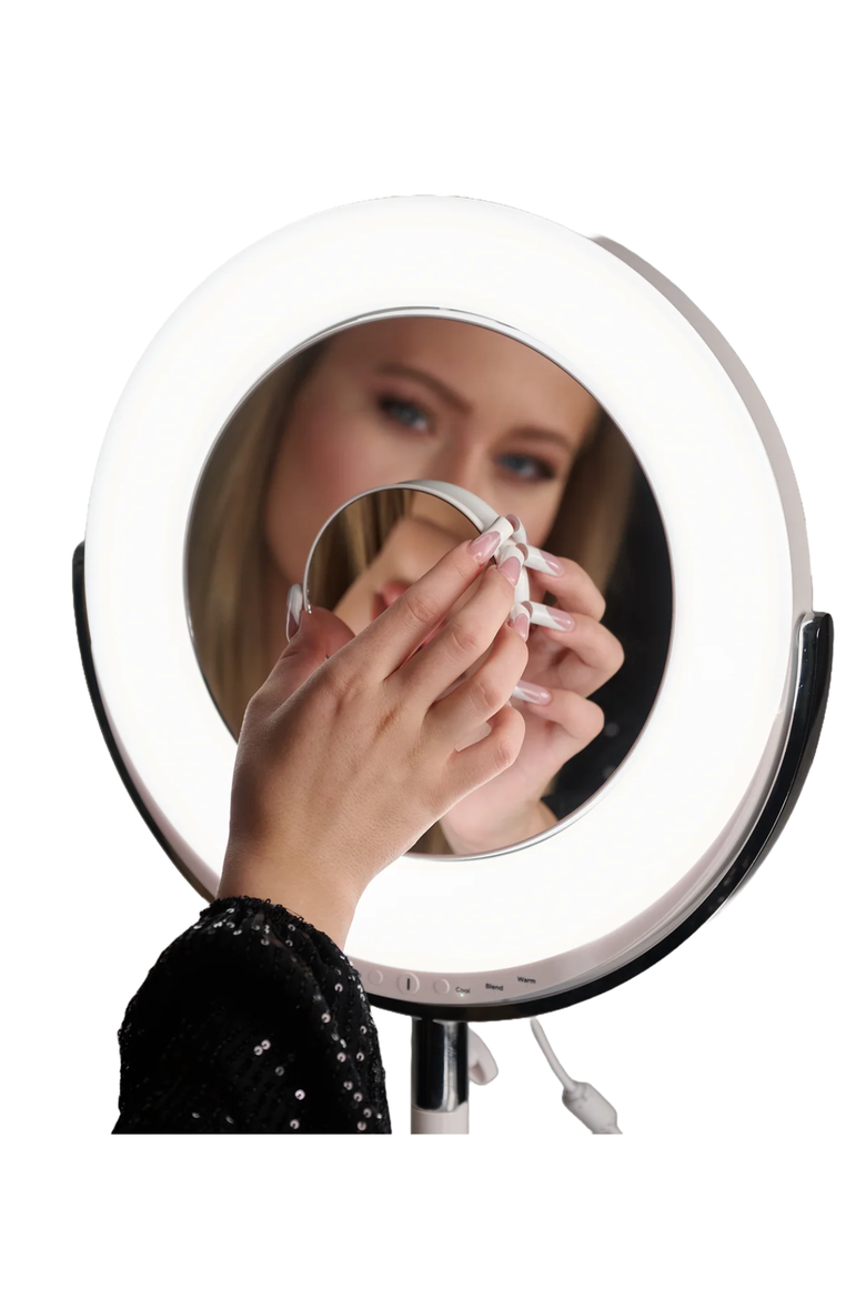 Magnetic Precision 10x Magnifying Compact Mirror, Alternate, color, White