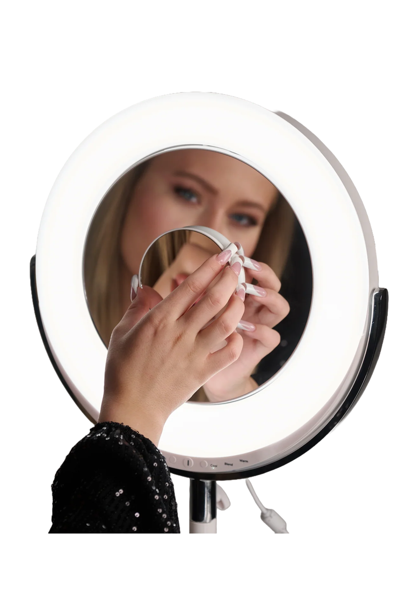 Ilios Lighting Magnetic Precision 10x Magnifying Compact Mirror, Alternate, color, White