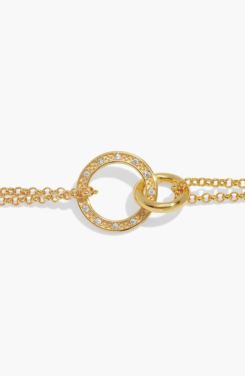 A Littles & Co Evermore Linked Circles Bracelet In Gold-Tone Plating, Main, color, Metallic Gold