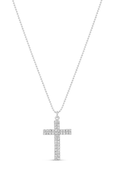 Pavé Cross Pendant Necklace