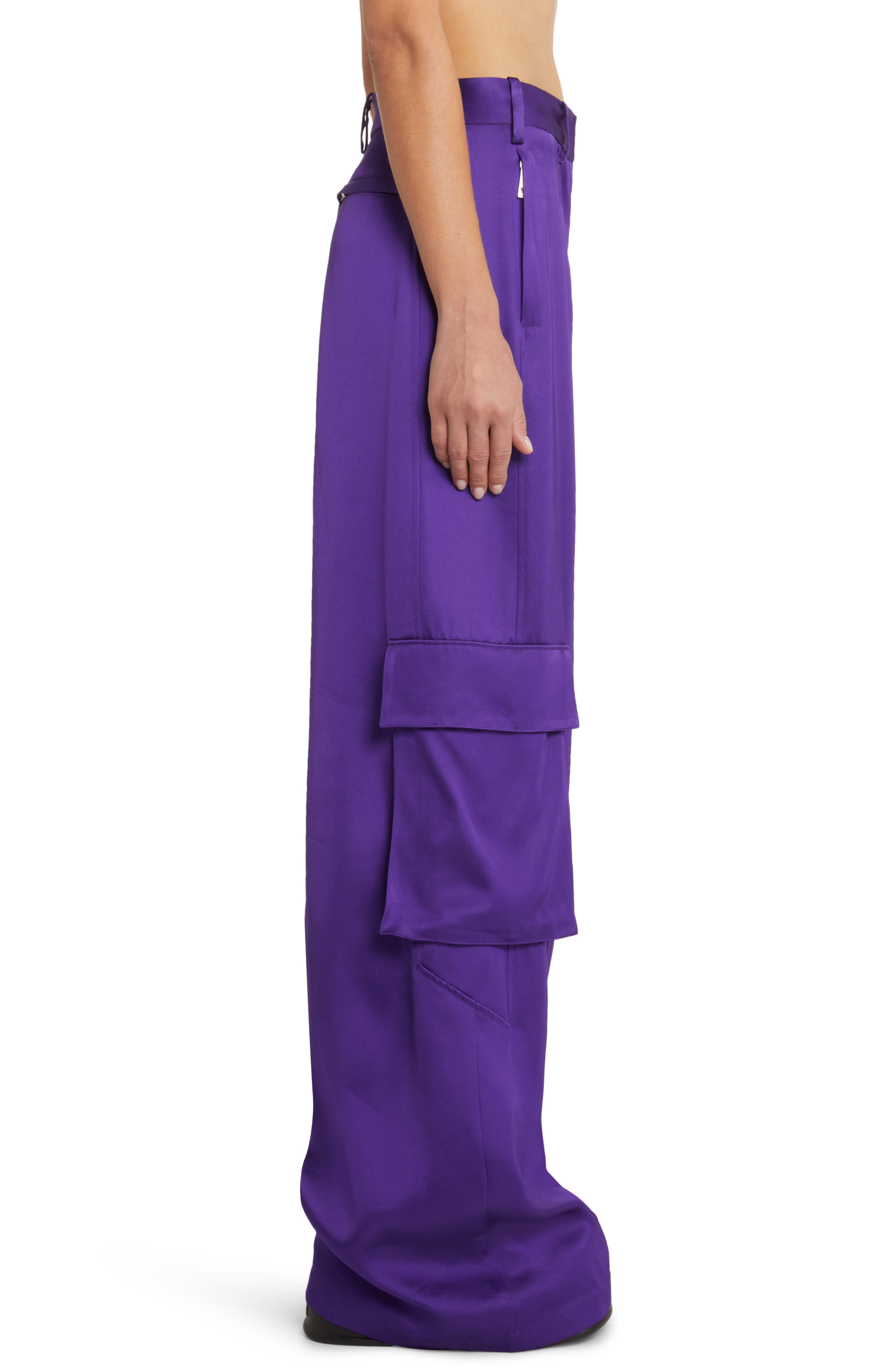 Versace Twill Wide Leg Cargo Pants (Women) | Nordstrom