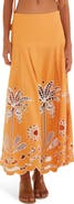 FARM Rio Tropi Embroidered Eyelet Cover-Up Maxi Skirt