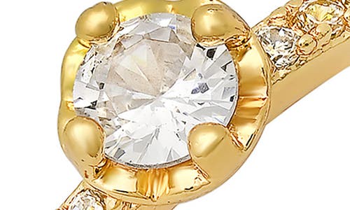 Hmy Jewelry Simulated Diamond Heart Pavé Ring In Gold