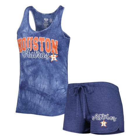Women's Concepts Sport Navy Houston Astros Billboard Racerback Tank & Shorts Sleep Set