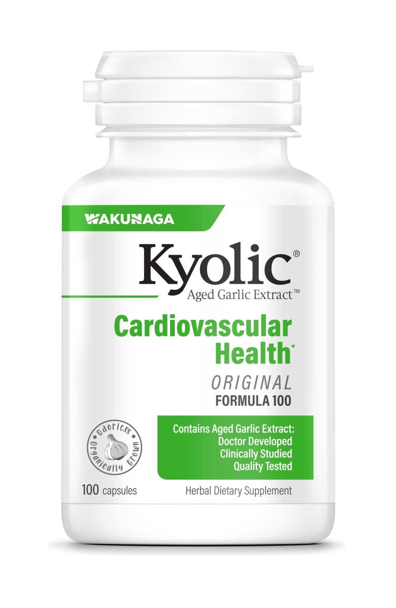 Kyolic Aged Garlic Extract Formula 100, Cardiovascular Health, 100, capsules., Main, color, NO COLOR
