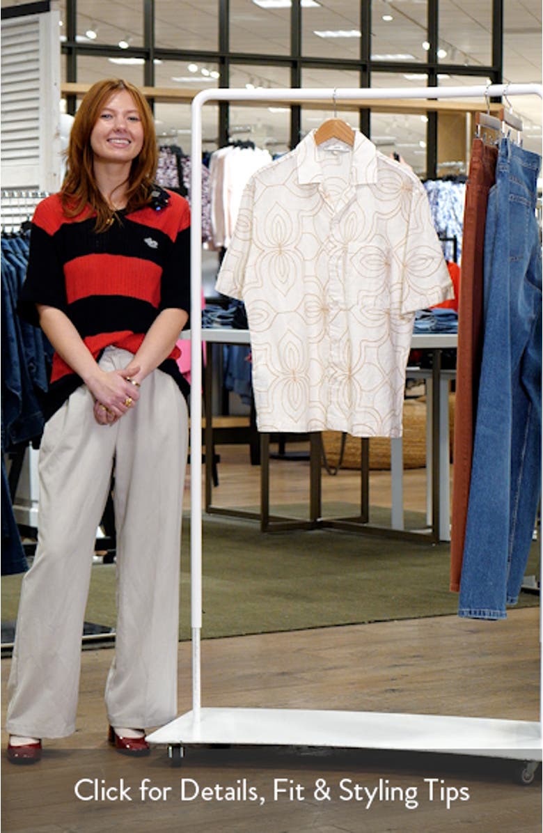 Embroidered Cotton Camp Shirt, sales video thumbnail