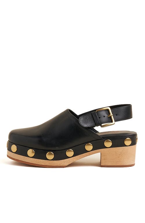 Charlotte Stone Jona Slingback Platform Studded Clog In Black
