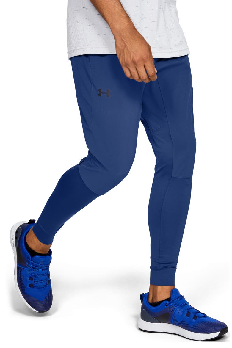 Hybrid Water Repellent Performance Training Pants, Main, color, AMERICAN BLUE/ BLACK