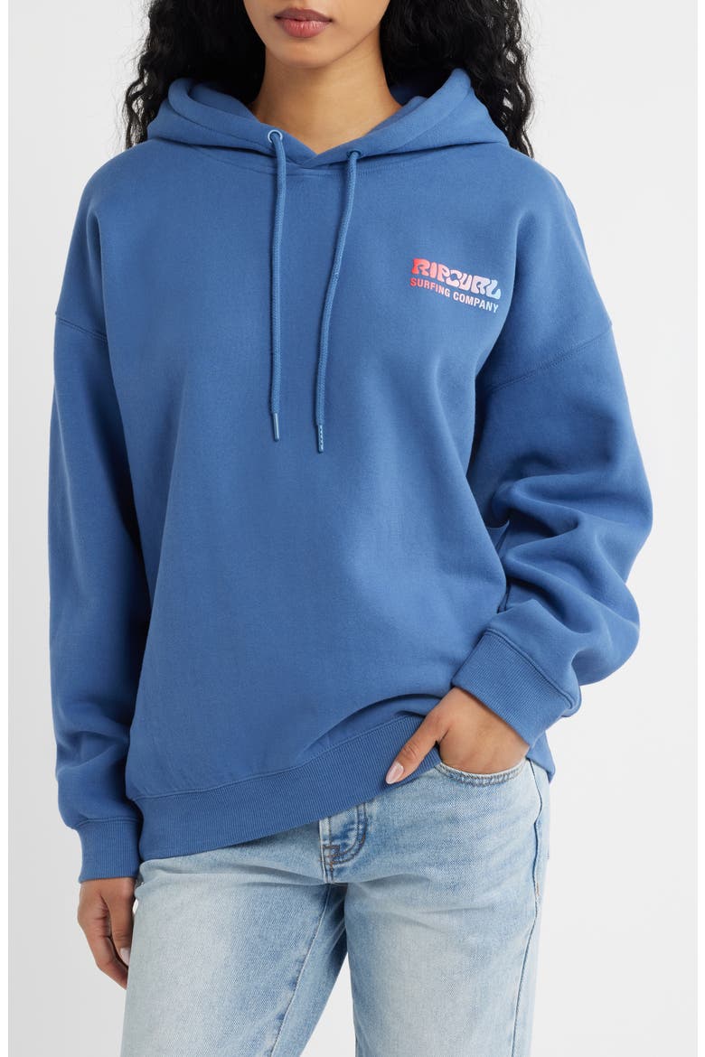 Surf Puff Print Graphic Hoodie, Main, color, NAVY/ RED