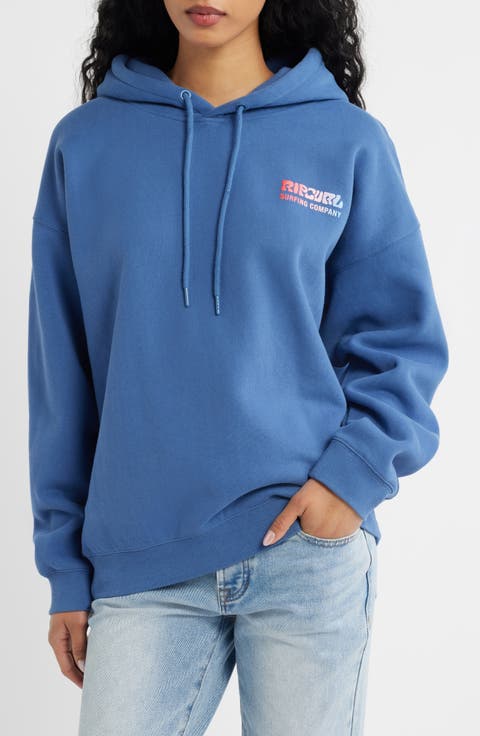 Surf Puff Print Graphic Hoodie