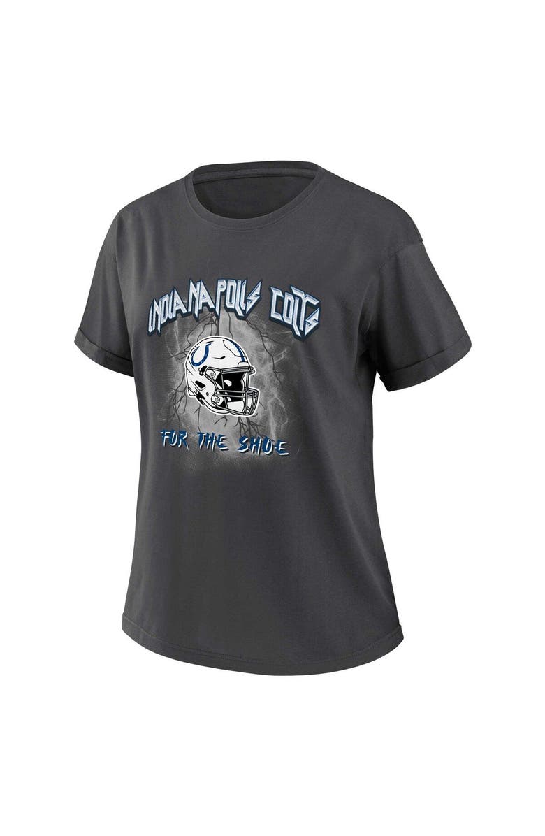 WEAR by Erin Andrews Women's WEAR by Erin Andrews Charcoal Indianapolis Colts Boyfriend T-Shirt, Alternate, color, Charcoal