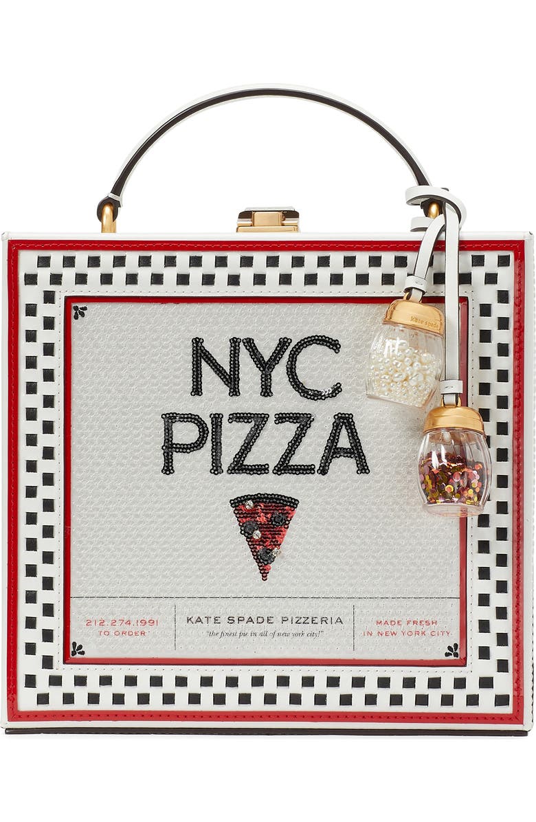 Kate Spade New York slice sequin & spazzolato leather top handle bag, Main, color,