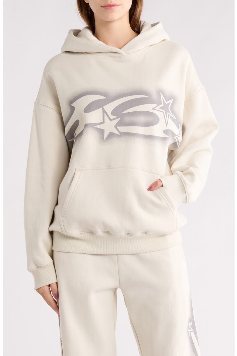 Cyber Graphic Hoodie, Main, color, SILVER