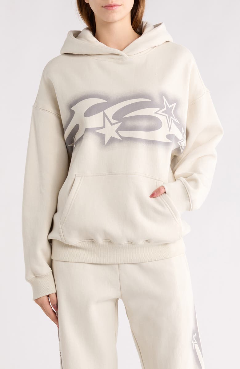 PacSun Cyber Graphic Hoodie, Main, color, Silver