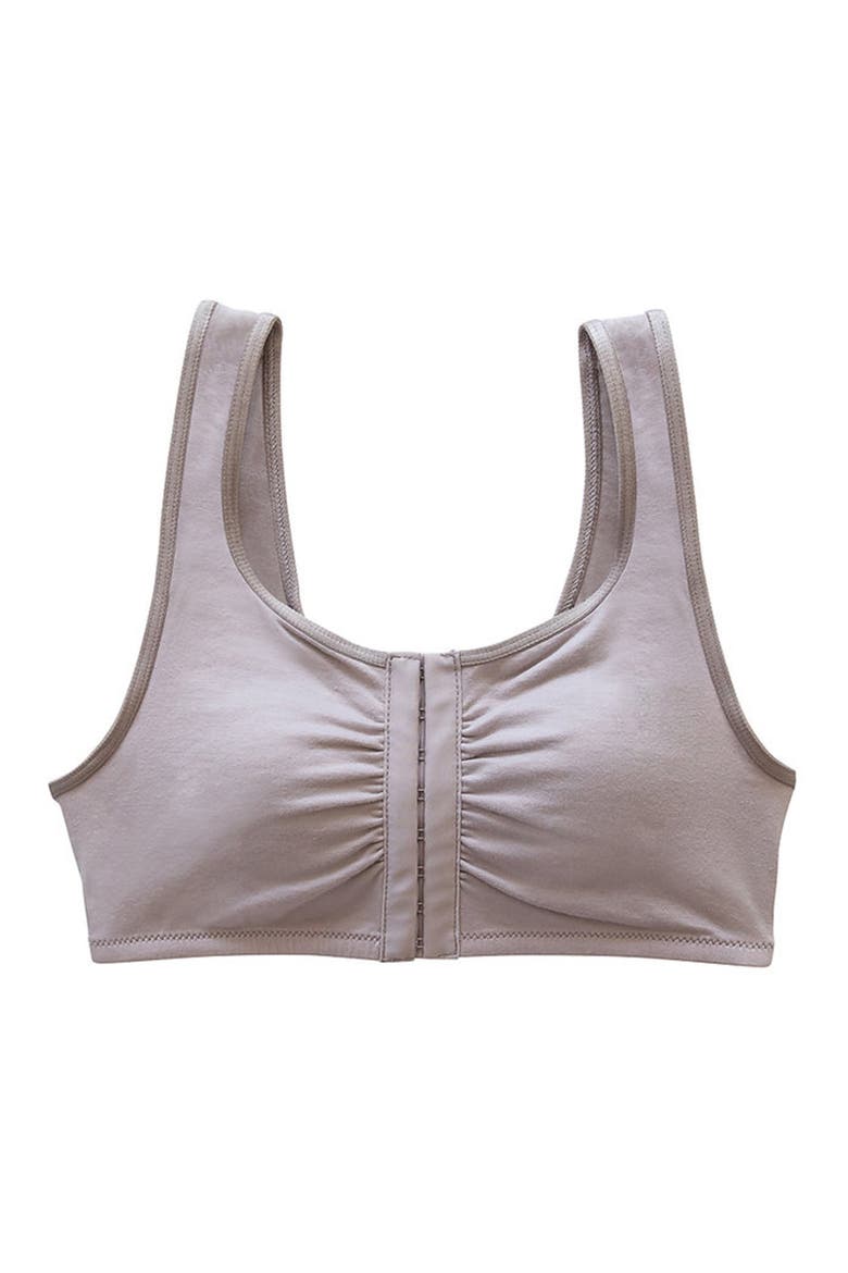 Maia Front Close Pocketed Bralette, Alternate, color, MAUVE