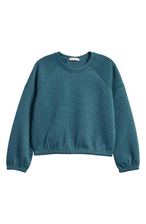Marine Layer Corbet Quilted Crewneck Sweatshirt In Green