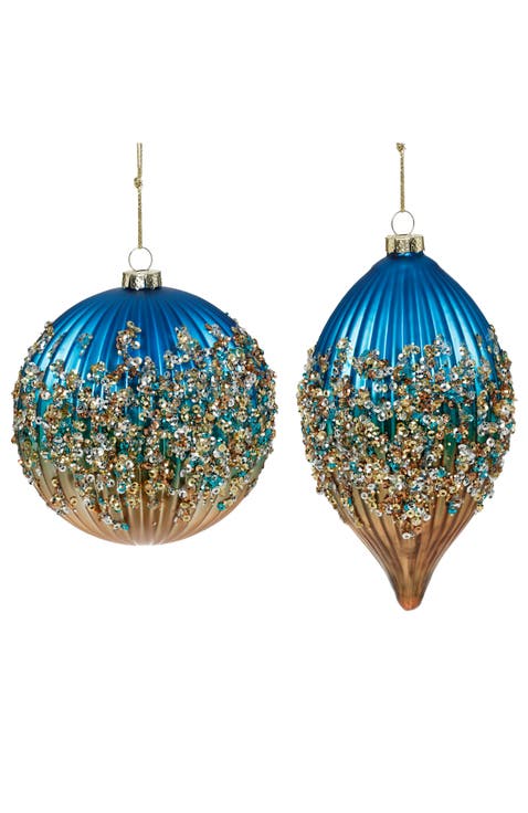 Jeweled Cascade Ornament, Box of 6