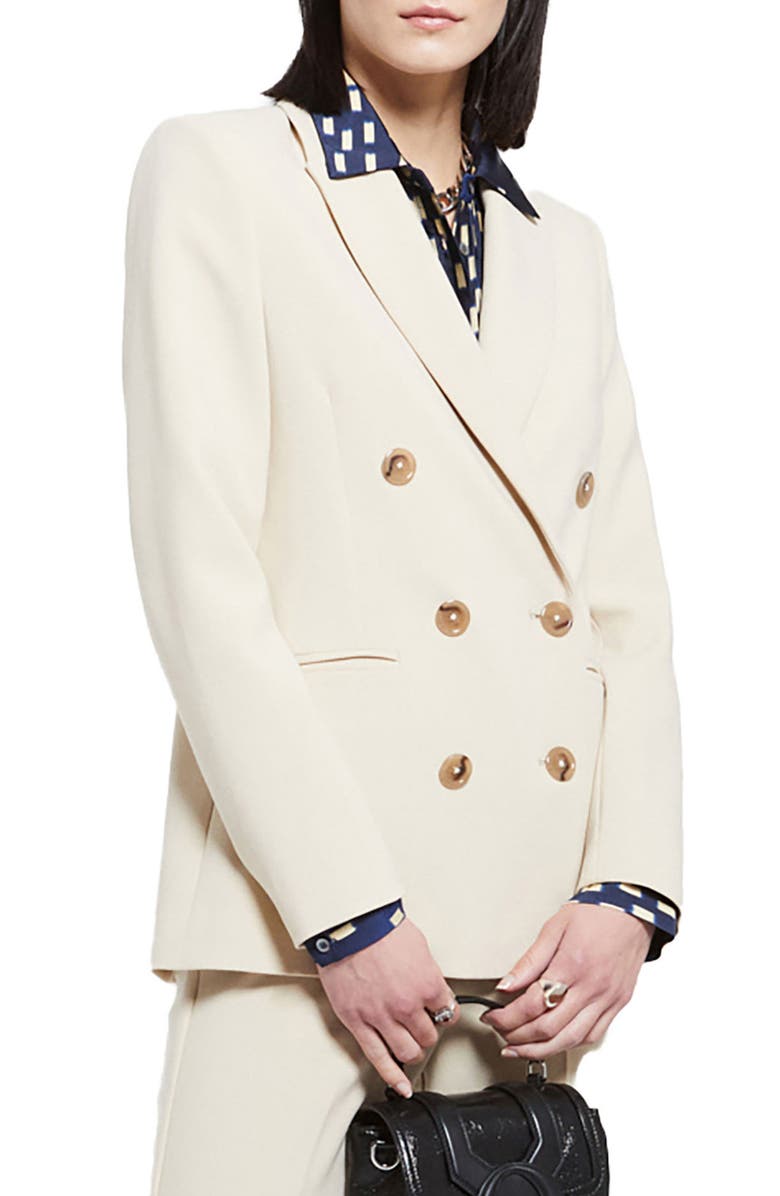 ottod'Ame Double-Breasted Jacket, Main, color, Ecru