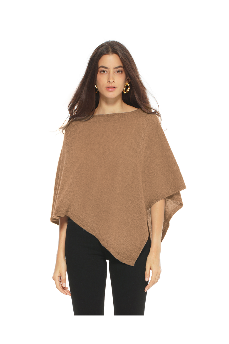 Pure Cashmere Capelet Poncho, Main, color, Camel