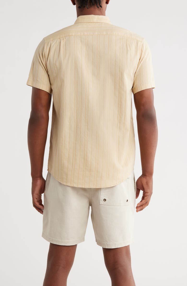 RVCA That'll Do Stripe Slim Fit Short Sleeve Button-Down Shirt, Alternate, color, 