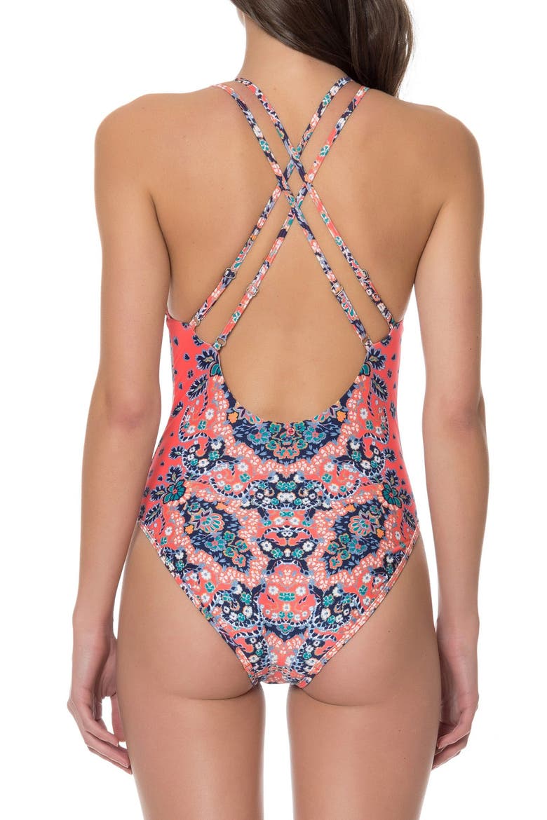 One-Piece Swimsuit, Alternate, color, LOBSTER